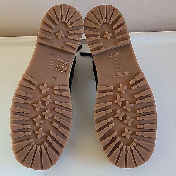 Black Suede Studio DREA PLATFORM BOOT LEATHER Color Black & Honey Size 10.5 - Picture 9 of 14